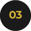 A circular black swatch featuring the number '03' in a bold, golden-yellow font.